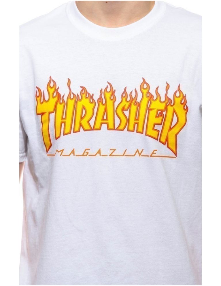 Camiseta THRASHER flame logo t-shirt white