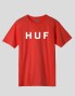 T-shirt HUF essenziali og logo tee network