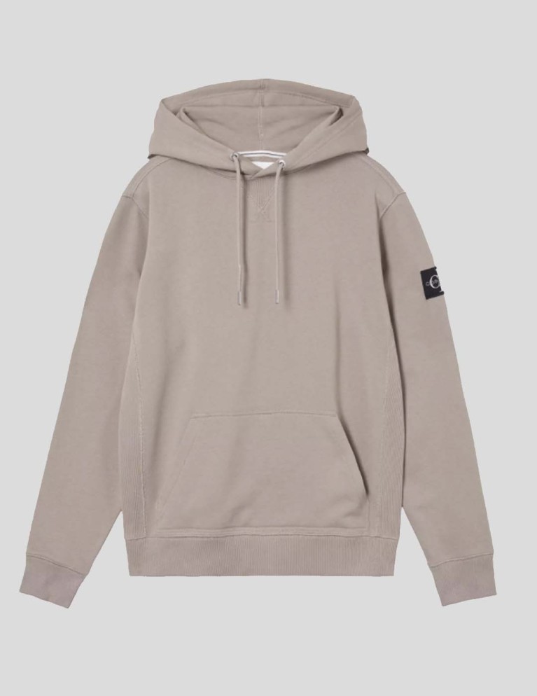 Sudadera CALVIN KLEIN monogram sleeve badge hoodie elephant skin