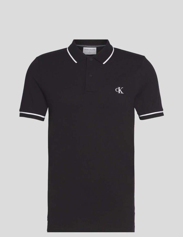 Camiseta CALVIN KLEIN tipping slim polo black