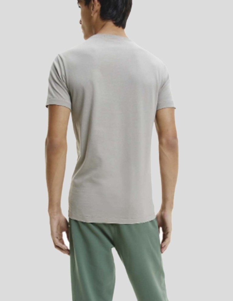 Camiseta CALVIN KLEIN seasonal monogram tee elephant skin