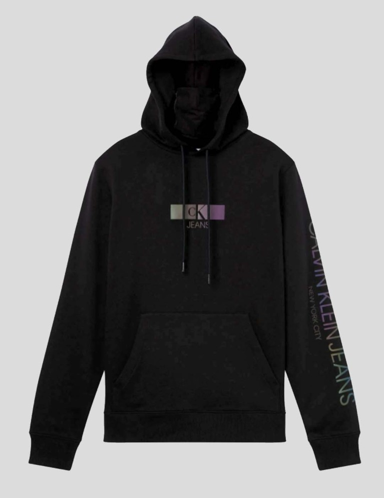 Sudadera CALVIN KLEIN iridescent hoodie black