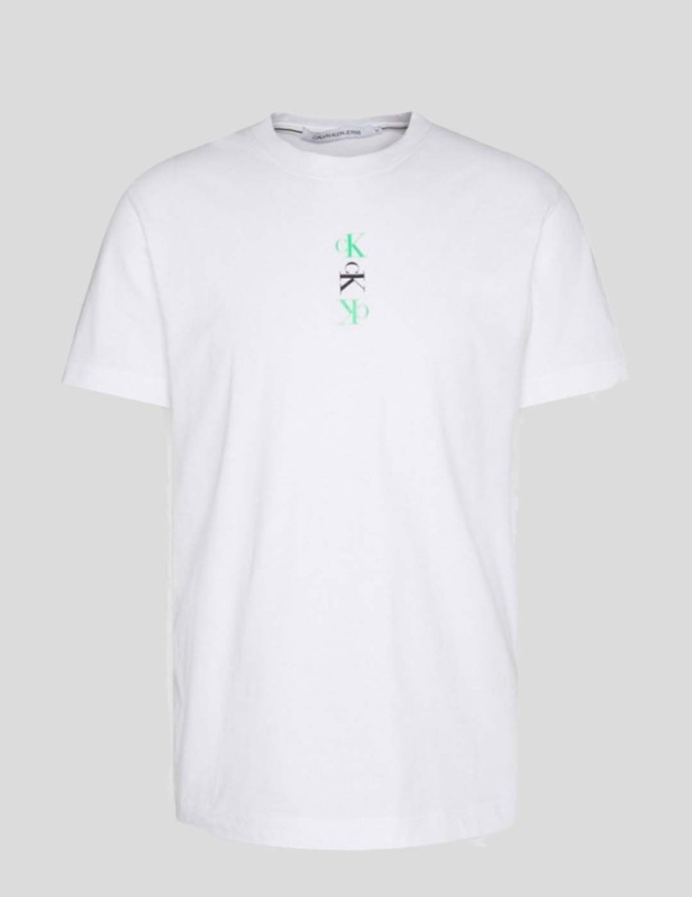 Camiseta CALVIN KLEIN ck repeat text graphic tee bright white