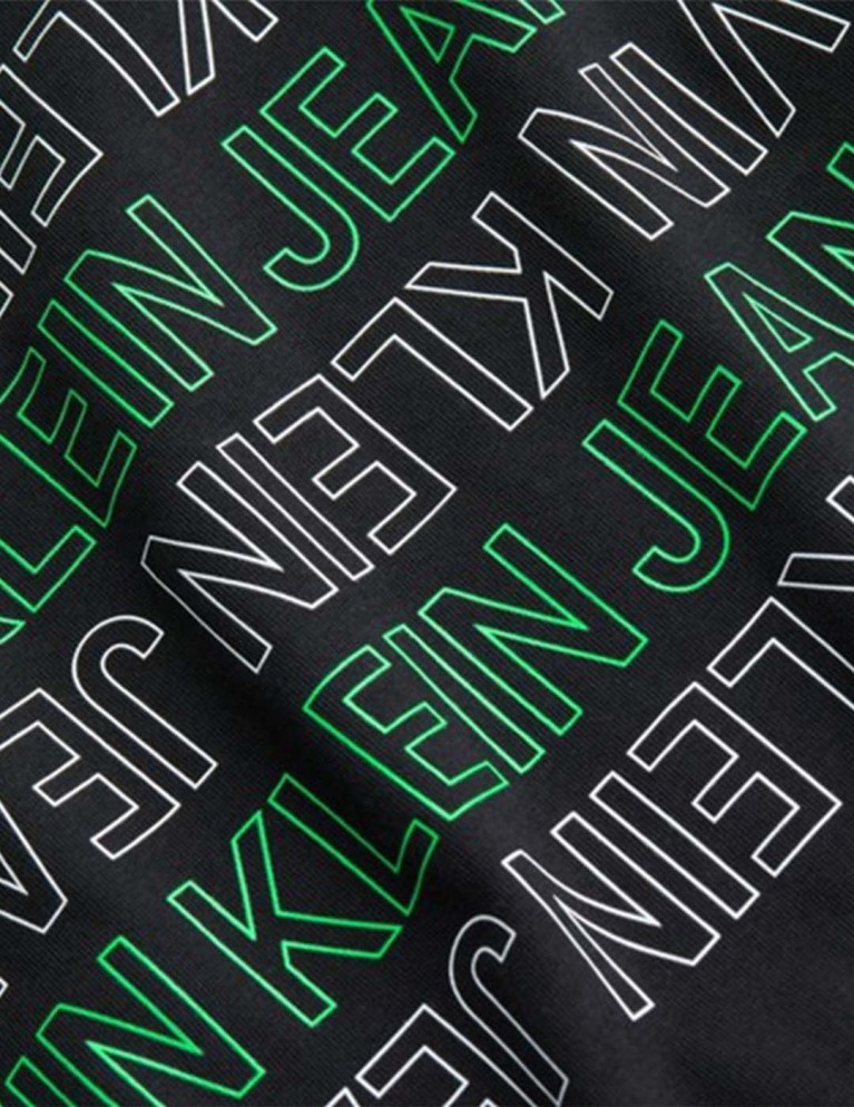 Camiseta CALVIN KLEIN ck repeat text graphic tee black