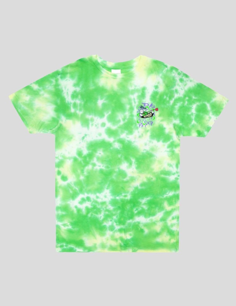 Camiseta RIPNDIP astronomic tee green lightning wash