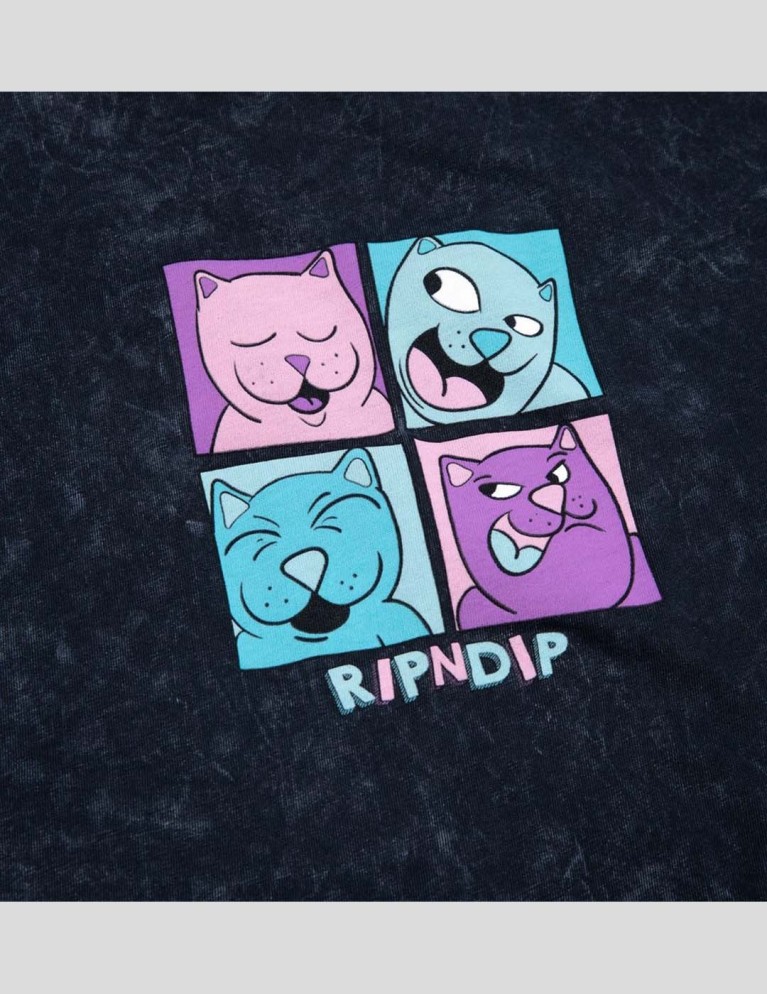 Camiseta RIPNDIP pop nerm tee black mineral wash