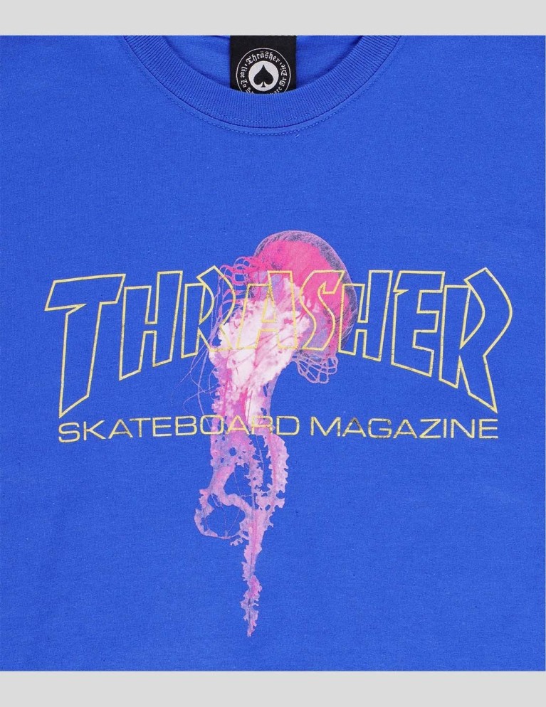 Colaboraciones THRASHER atlantic drift tee royal blue