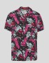 Camisa TOMMY JEANS tjm miami print camp shirt black miami aop