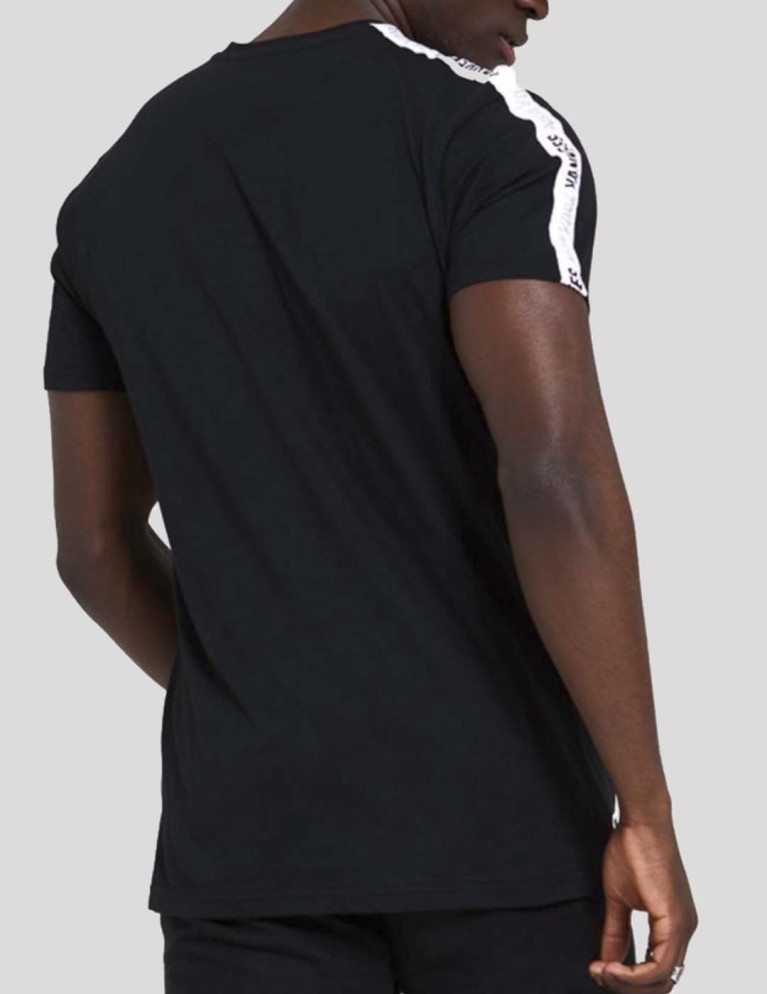 Camiseta NEW ERA mlb sleeve taping neeyan tee black white