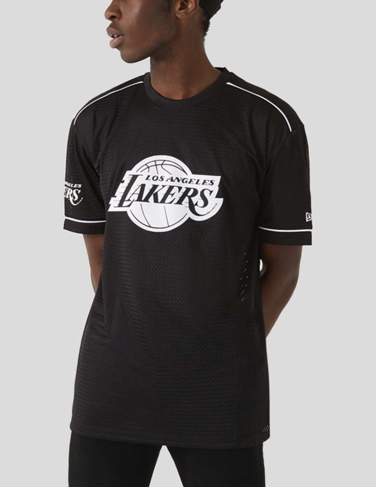 Camiseta NEW ERA la lakers team logo oversized tee black