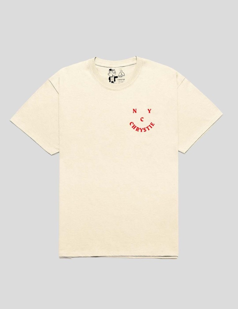 Camiseta CHRYSTIE NYC smile logo tee natural
