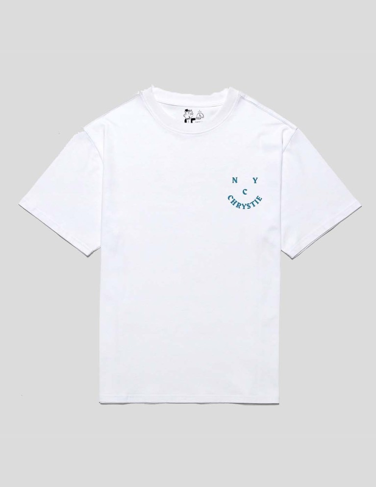 Camiseta CHRYSTIE NYC smile logo tee white