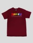 THRASHER arcobaleno tee maroon camicia