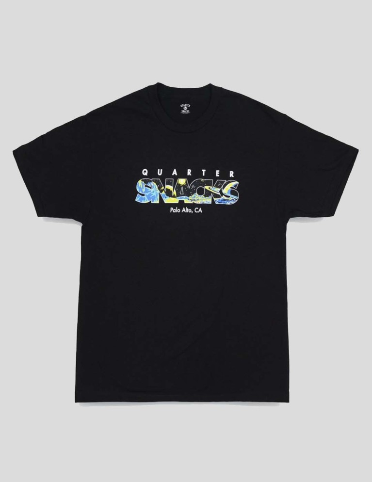 Camiseta QUARTERSNACKS tech tee black