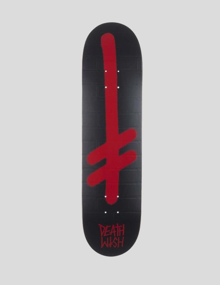 Tabla DEATHWISH gang logo red bricks 8.0" deck  black 