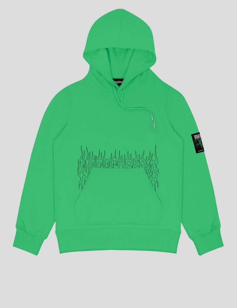 Sudadera WASTED PARIS fire cult hoodie island green