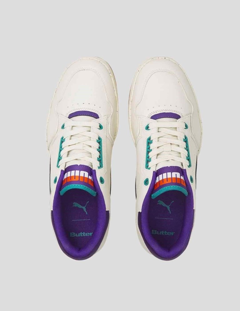 Colaboraciones PUMA x butter goods slipstream low  whisper white-prism violet-navigate