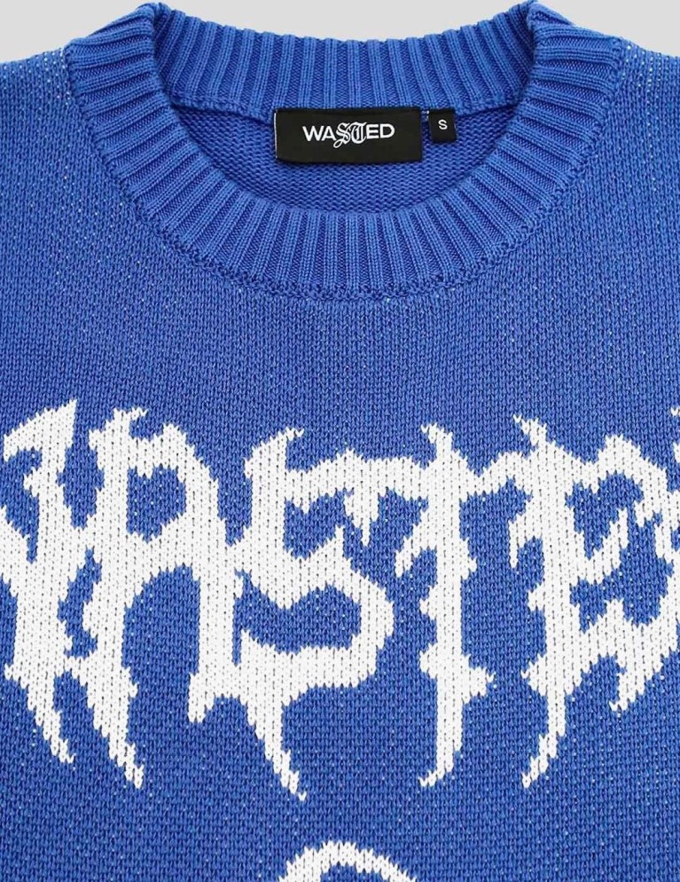 Sudadera WASTED PARIS swell sweater ocean blue