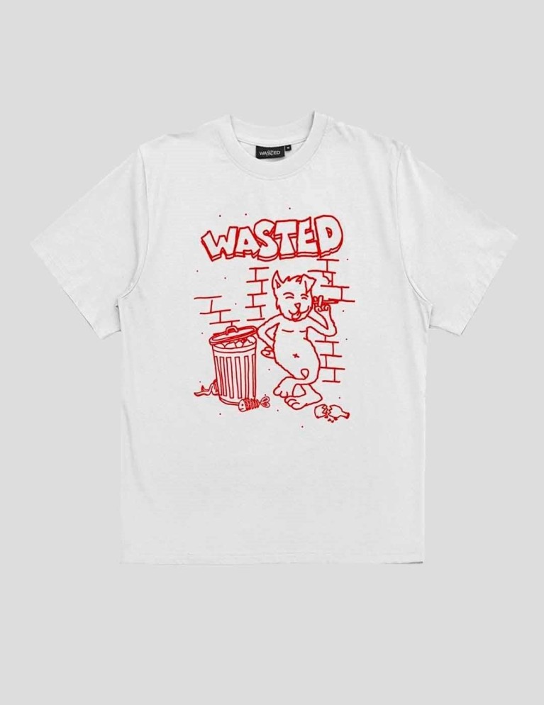 Camiseta WASTED PARIS toon tee white