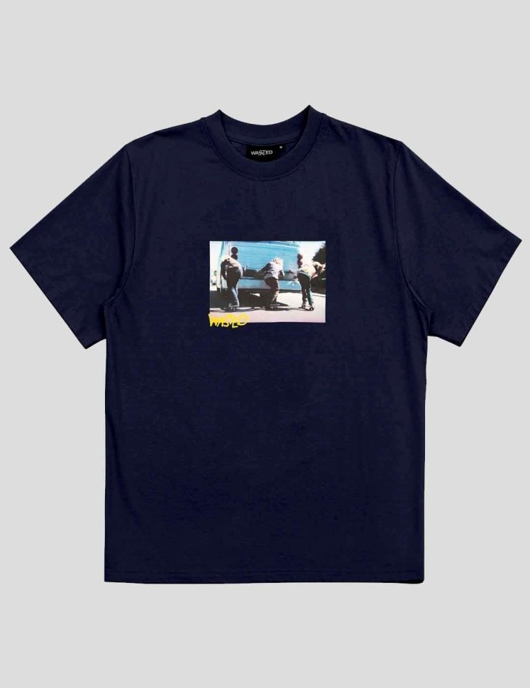 Camiseta WASTED PARIS wish you tee navy