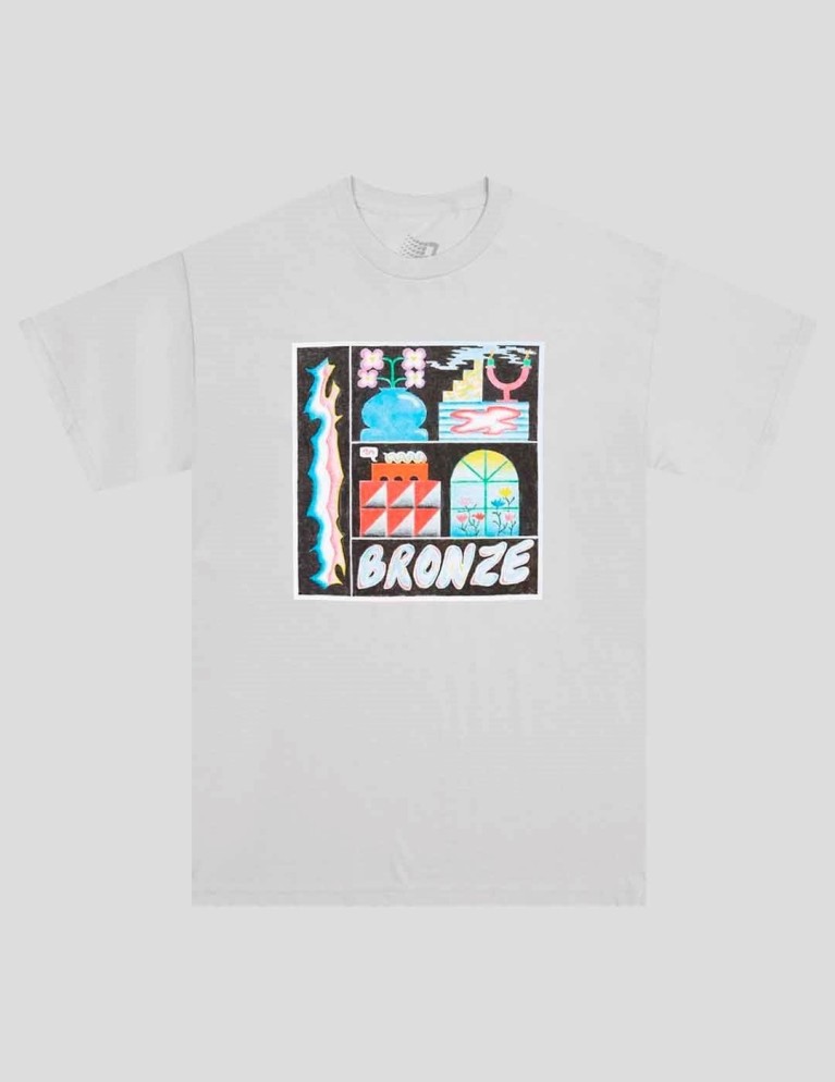 Camiseta BRONZE 56K flowerpot tee silver