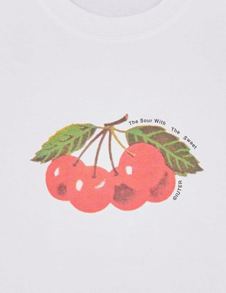 Camiseta IUTER cherry tee white