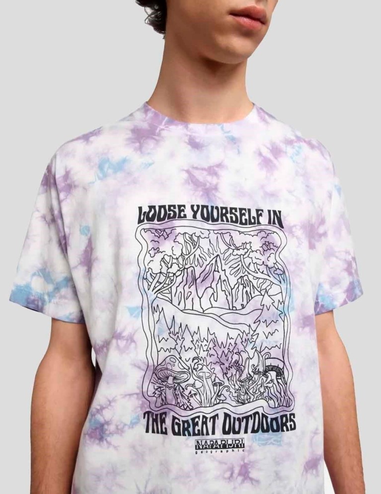 Camiseta NAPAPIJRI s-plan aop tee blue tdye
