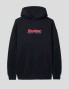 Sudadeira BUTTER GOODS running logo pullover hood black