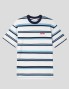 T-shirt BUTTER GOODS base striscia tee bianco / nave
