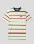 T-shirt BUTTER GOODS base striscia tee bianco / verde