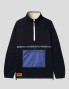 Chaqueta BUTTER GOODS mesh fleece 1/4 zip pullover black