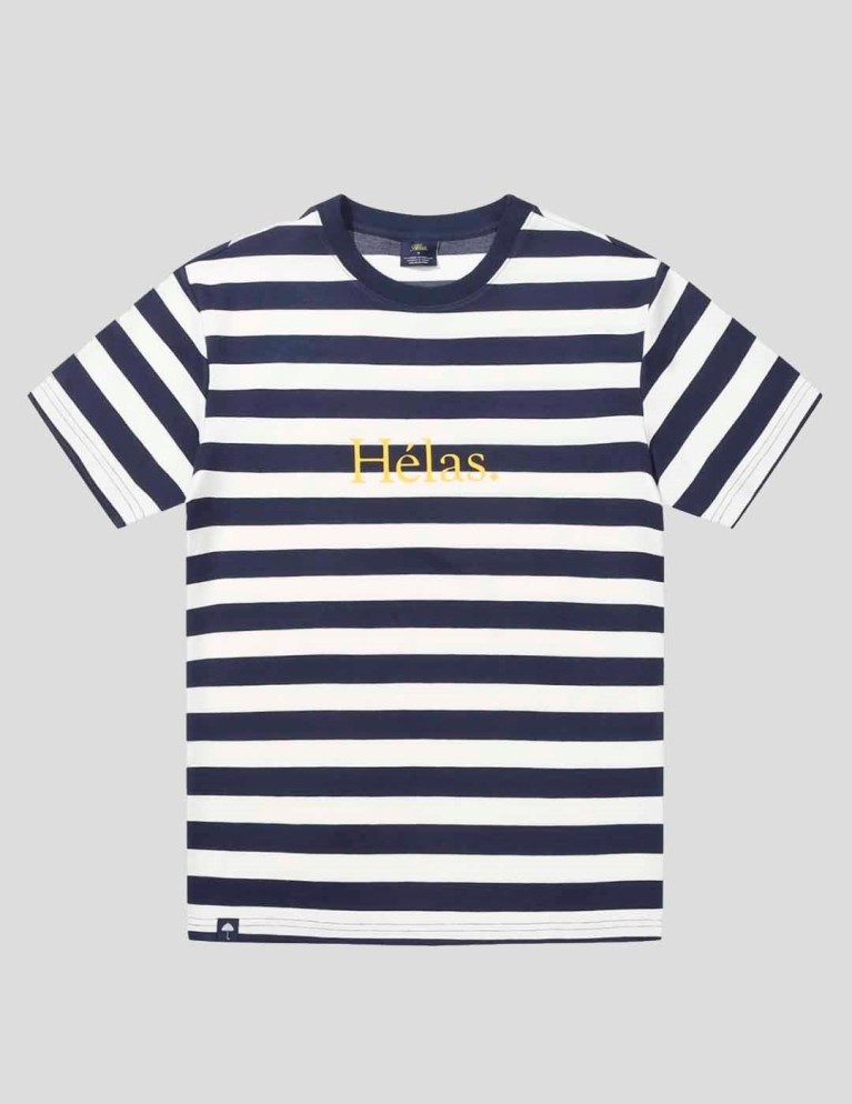 Camiseta HÉLAS class striped tee white/navy