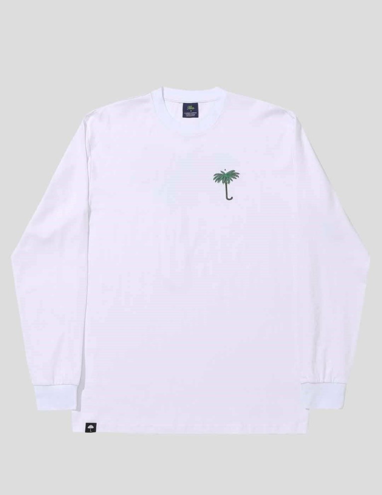 Camiseta HÉLAS palmelas ls tee white