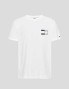 T-shirt TOMMY JEANS tjm contorto bandiera tee bianco
