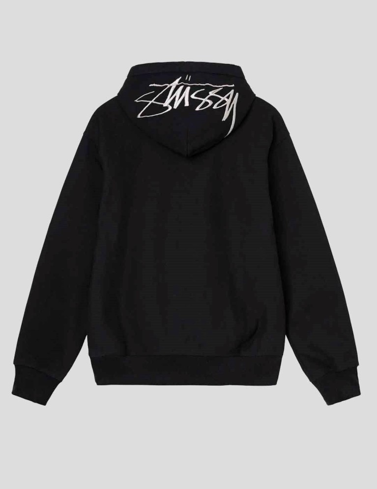 Sudadera STUSSY back hood applique hood black
