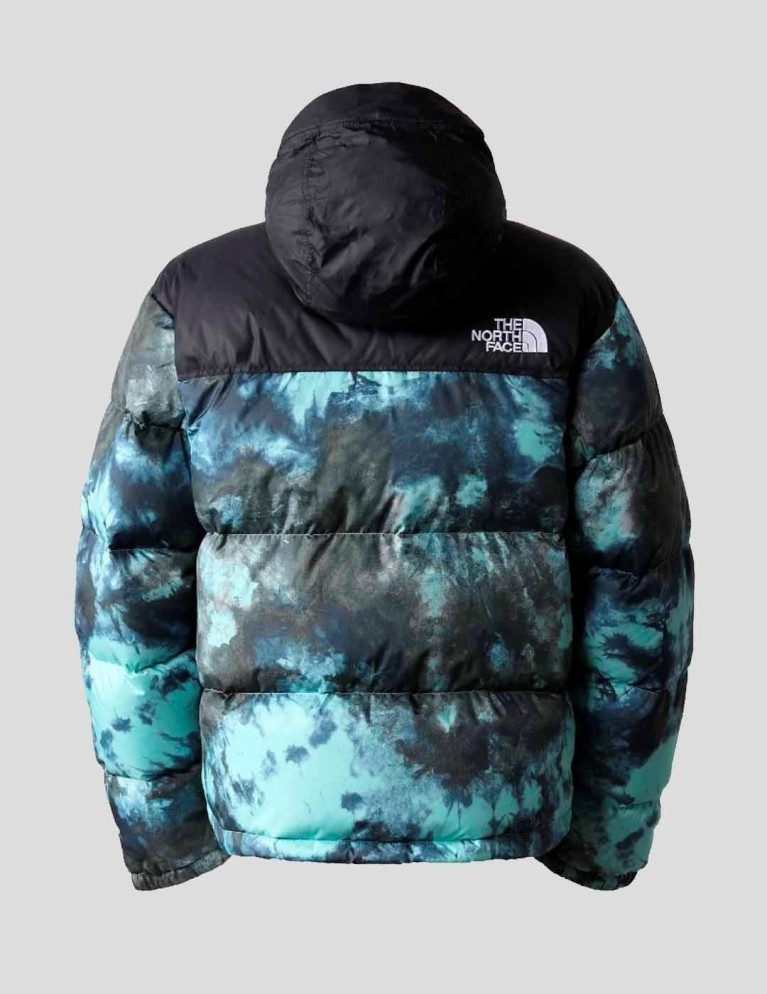Cazadora THE NORTH FACE 1996 retro nuptse printed jacket wasabi ice dye print