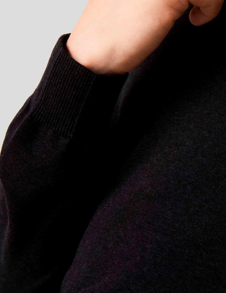 Sudadera LACOSTE ecologic cotton v neck sweater foudre chine