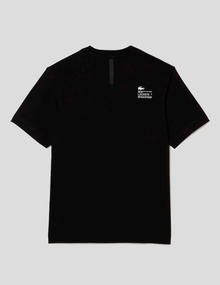 Camiseta LACOSTE  printed relaxed fit tee noir