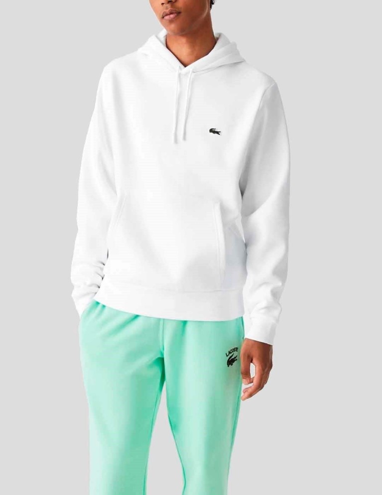 Sudadera LACOSTE sudadera con capucha algodón ecológico blanc