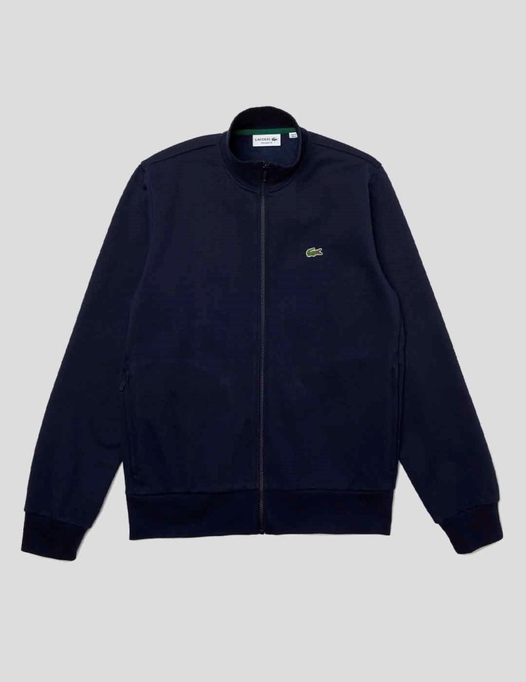 Sudadera LACOSTE sudadera con cremallera regular fit marine