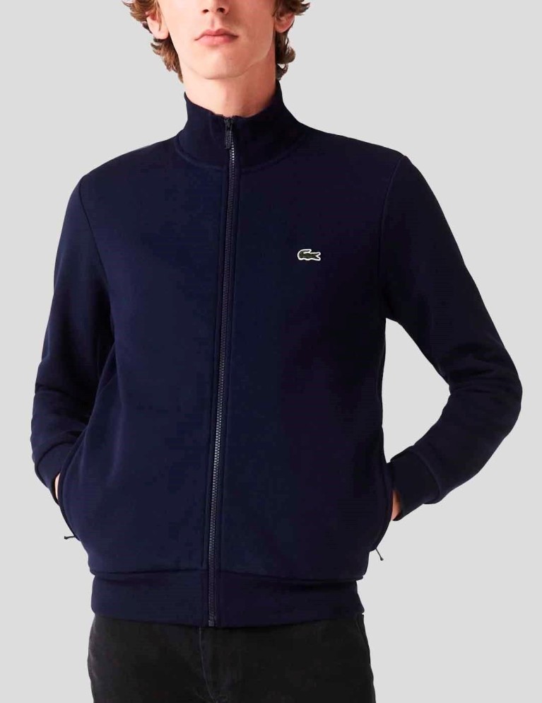 Sudadera LACOSTE sudadera con cremallera regular fit marine