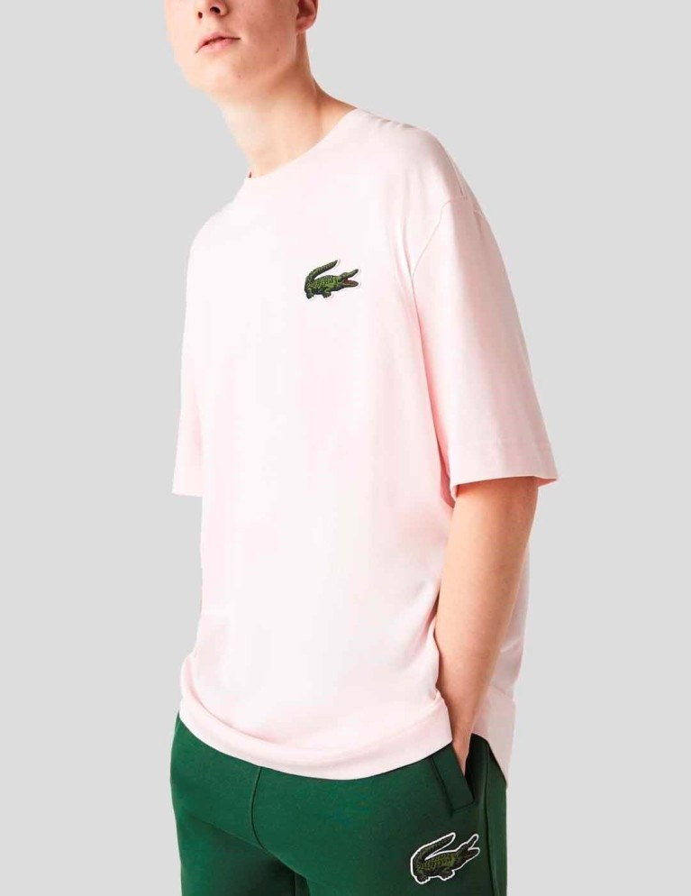 Camiseta LACOSTE camiseta loose fit  flamant