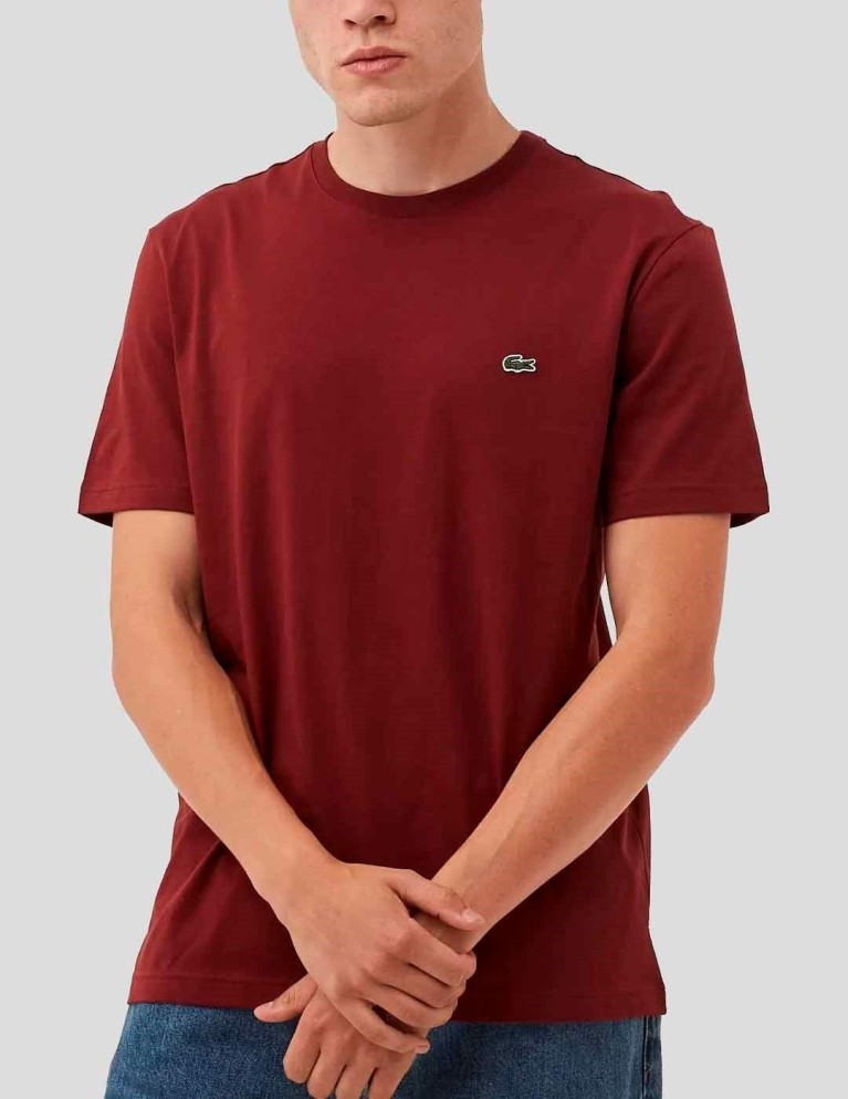 Camiseta LACOSTE classic regular fit cranberry