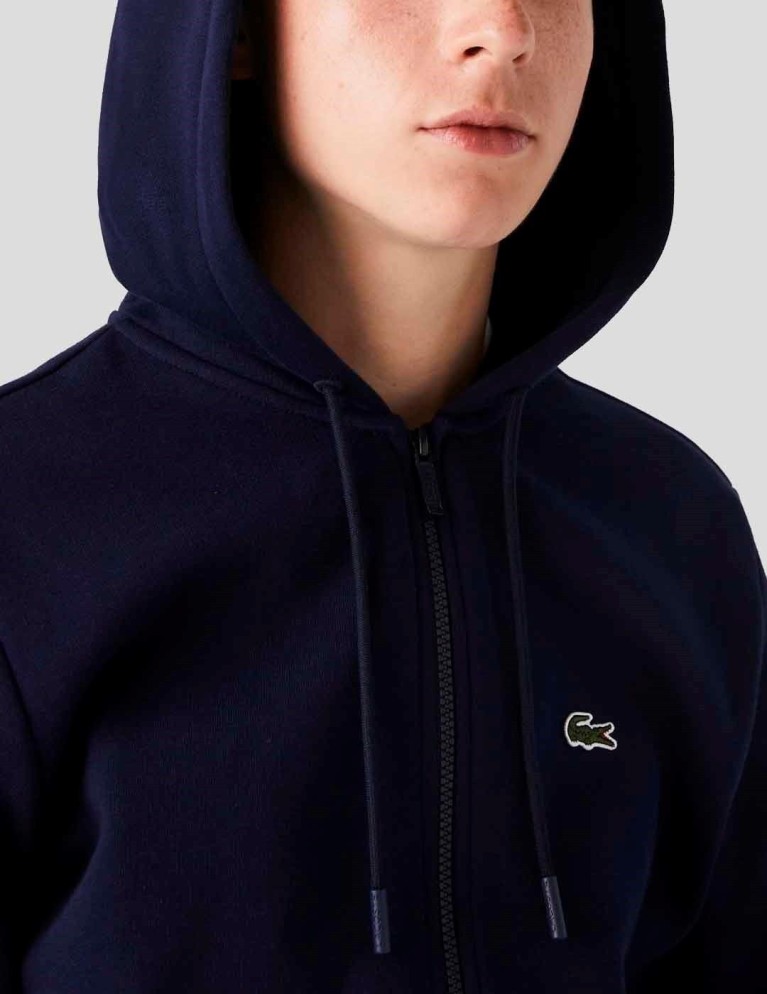 Sudadera LACOSTE sudadera full zip con capucha marine