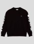 Felpa LACOSTE vestibilità sciolta con stampaggio riflettente noir