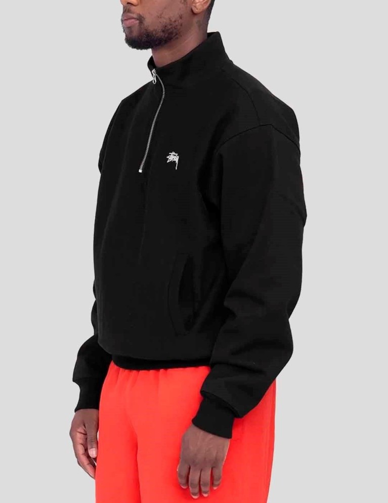 Sudadera STUSSY stock logo mock black