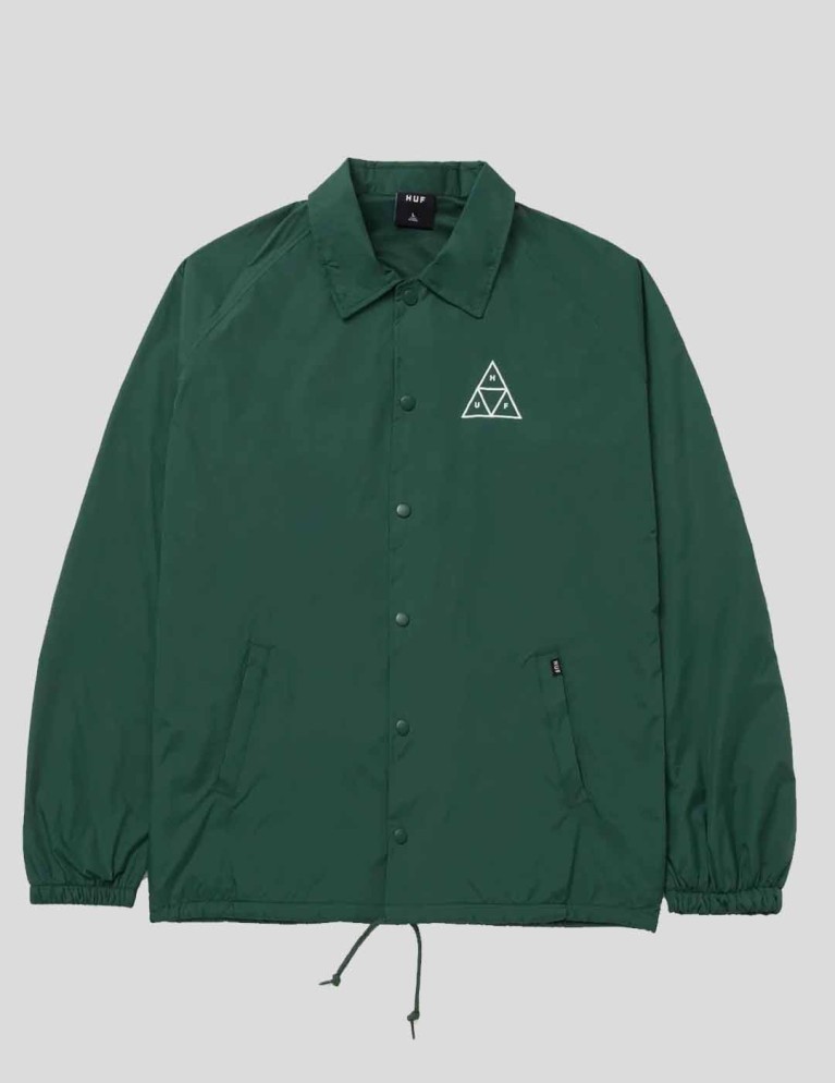 Chaqueta HUF essentials tt coaches jacket forest green