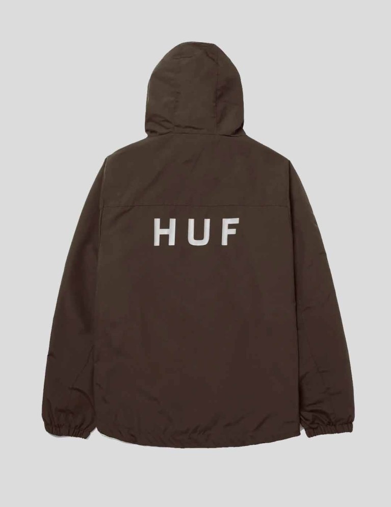 Chaqueta HUF essentials zip standard shell chocolate