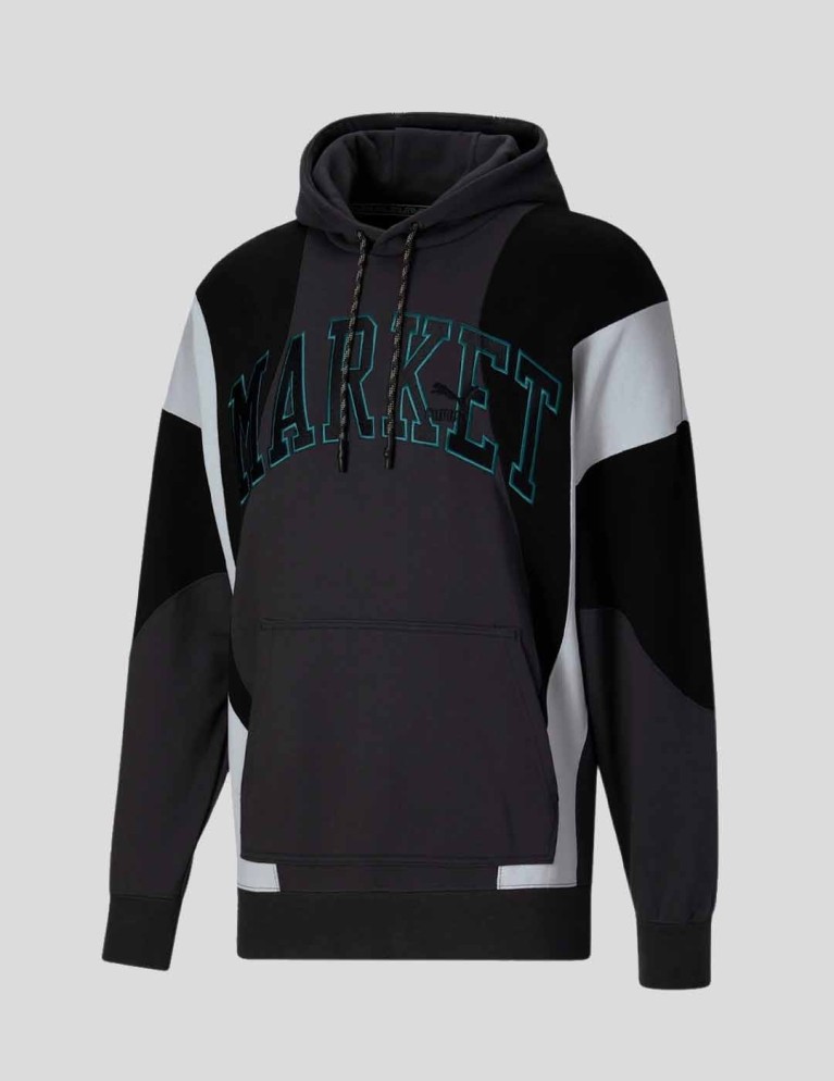 Sudadera PUMA x market relaxed logo hoodie phantom black