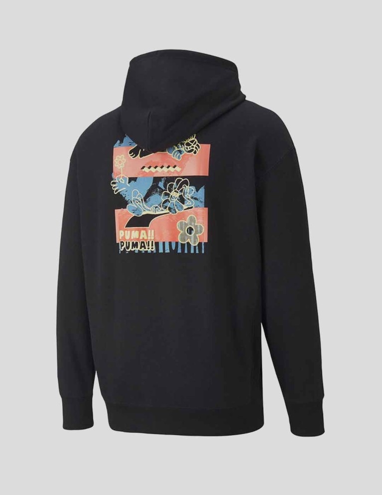 Sudadera PUMA downtown graphic hoodie puma black